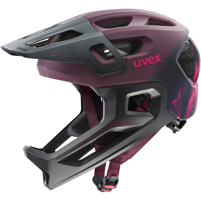 Uvex React jr. fullface Black-White Matt 52-56cm